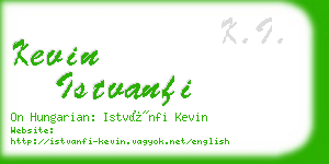 kevin istvanfi business card